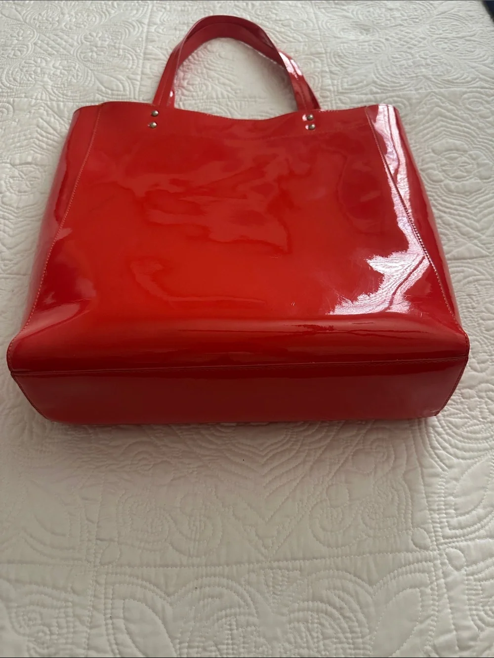 Cynthia Rowley Glossy Red Patent Tote